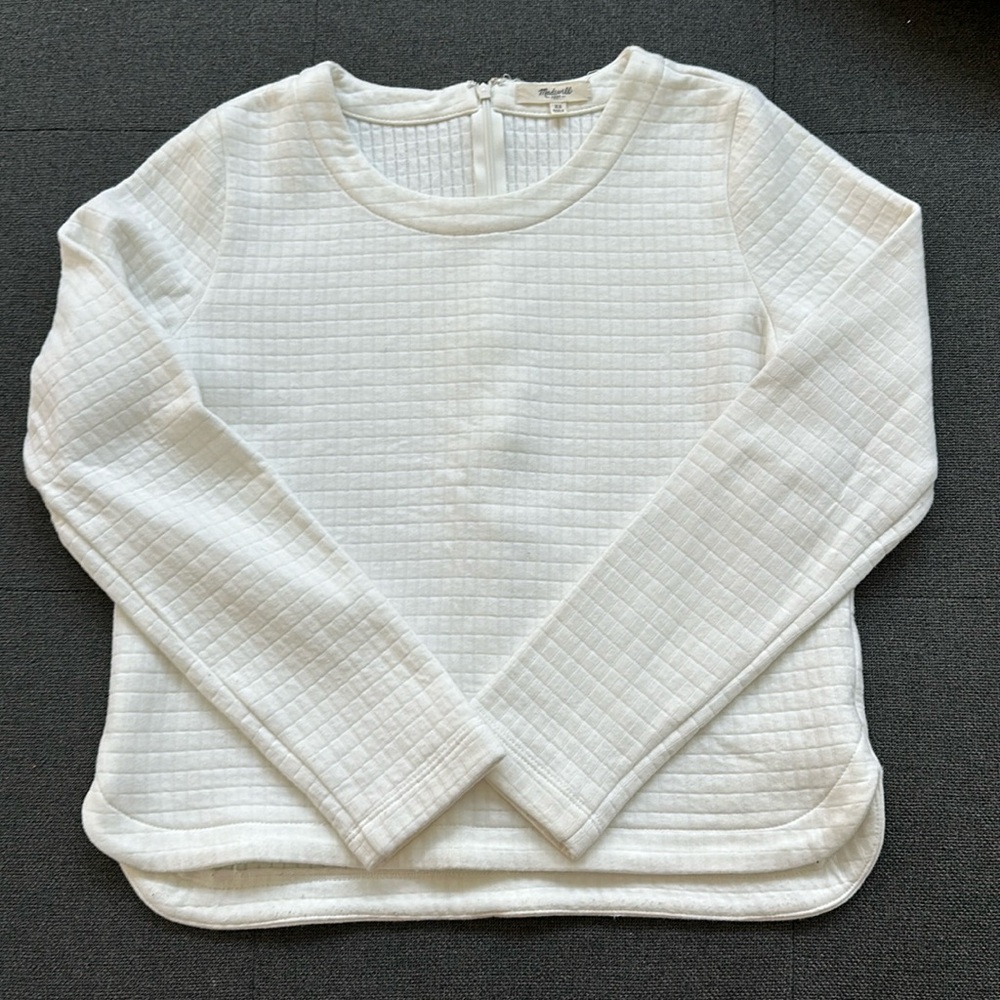 Madewell white sweater size xs